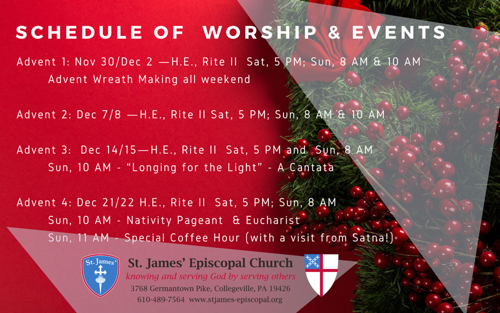 St. James' Collegeville Christmas Services